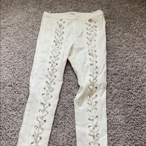 Fashion nova Lace up skinny jeans.